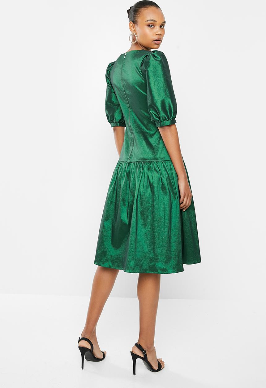 MILLA - Taffeta statement dress - emerald