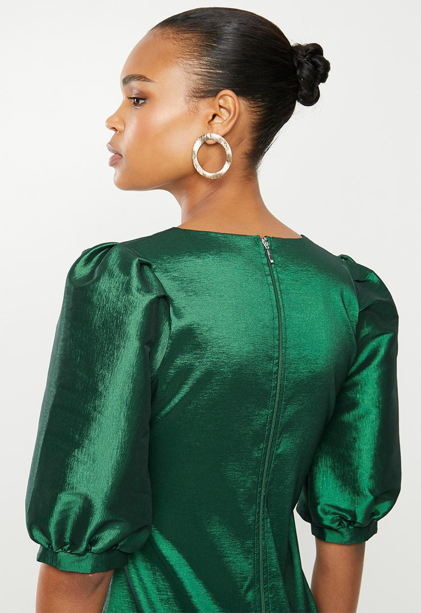 MILLA - Taffeta statement dress - emerald