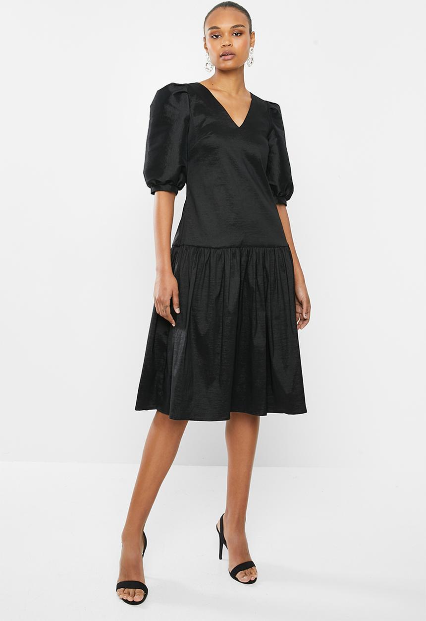 MILLA - Taffeta statement dress - black