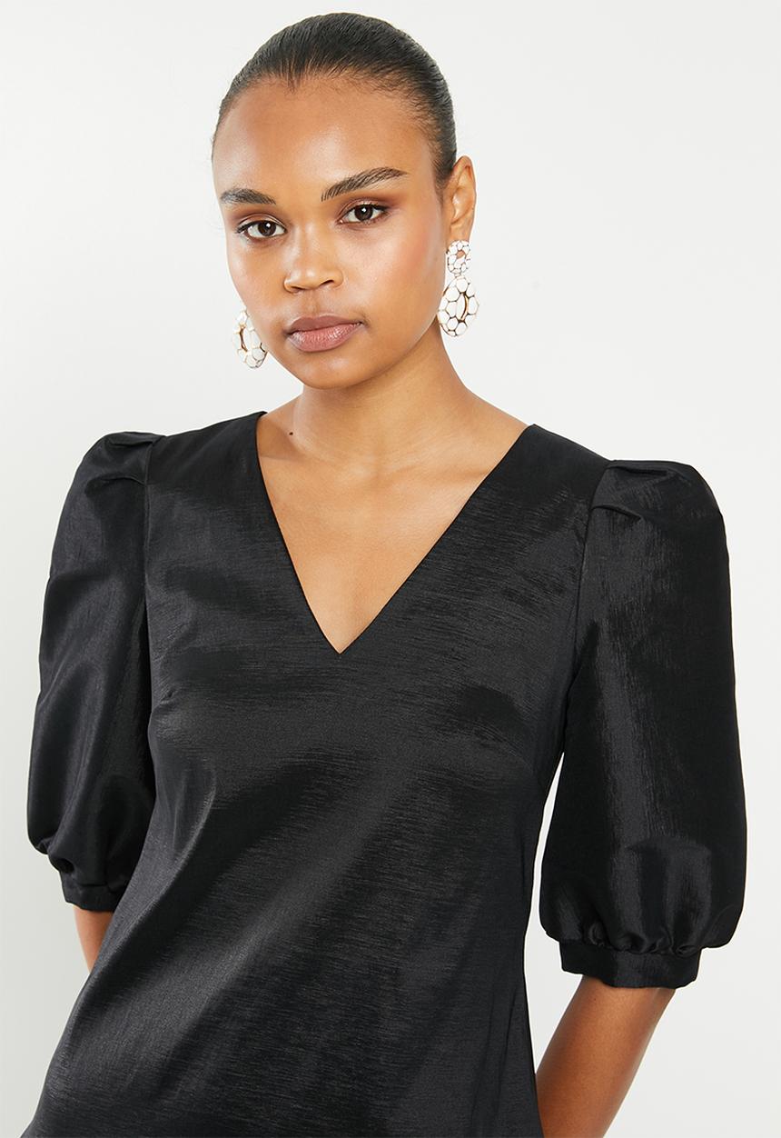 MILLA - Taffeta statement dress - black