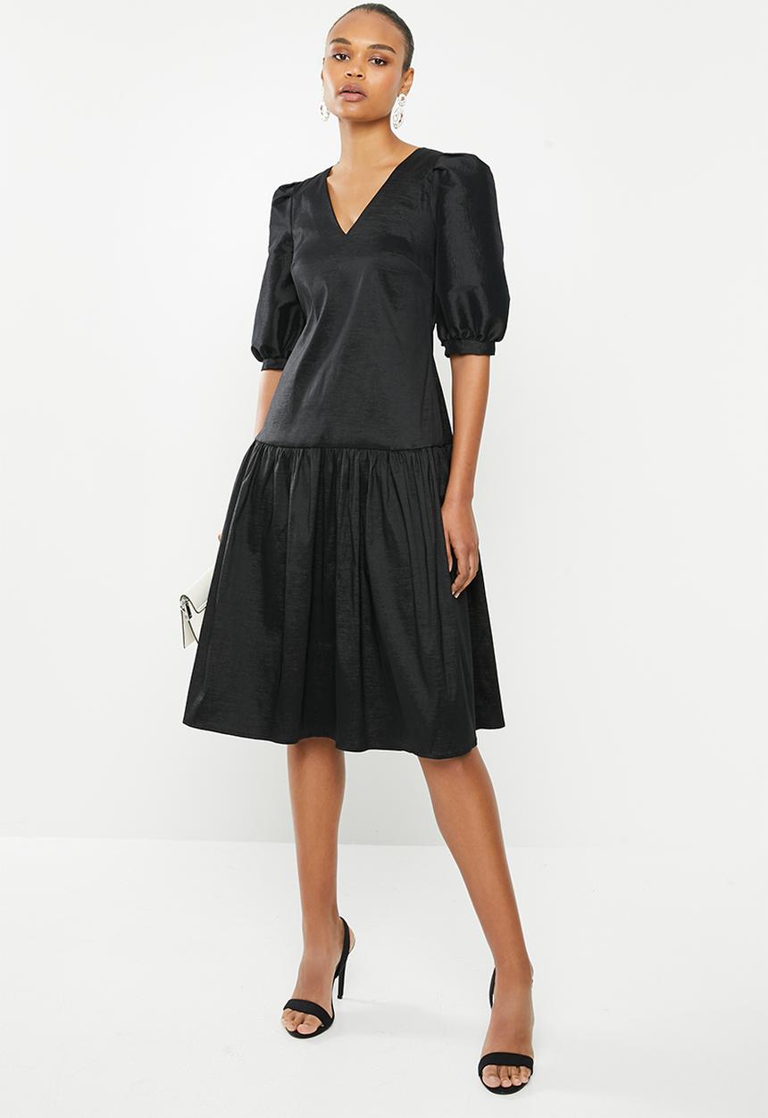 MILLA - Taffeta statement dress - black