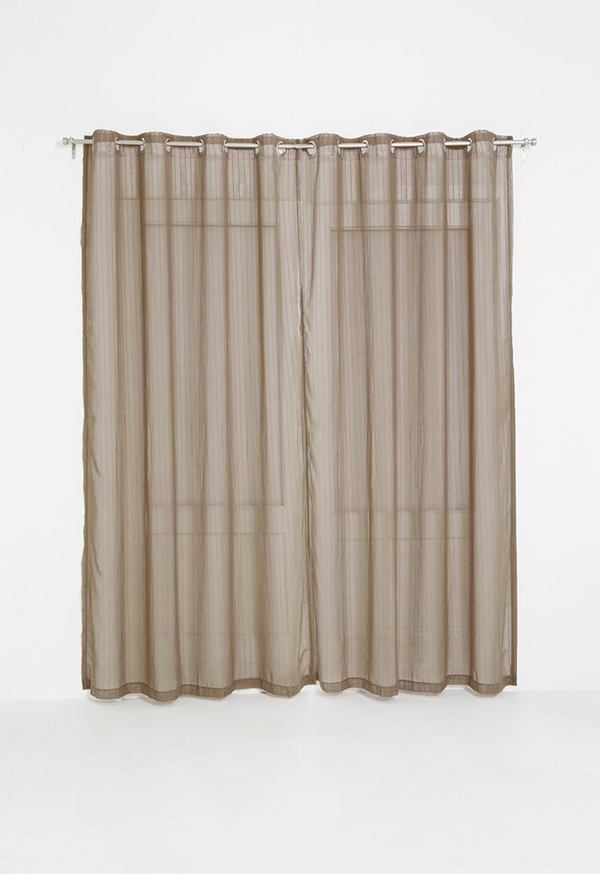 Sixth Floor - Eyelet striped frosted voile - taupe