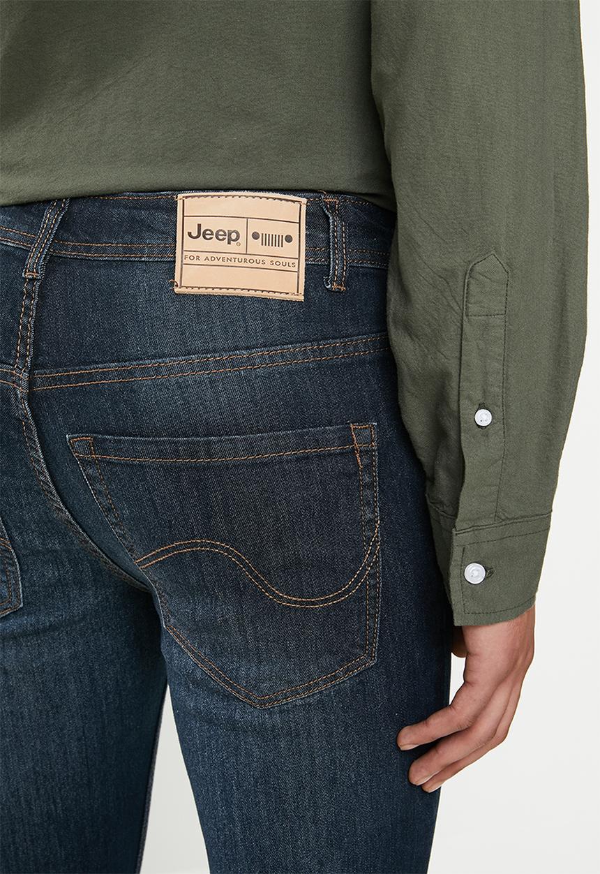 JEEP - Basic washed straight leg jeans - blue