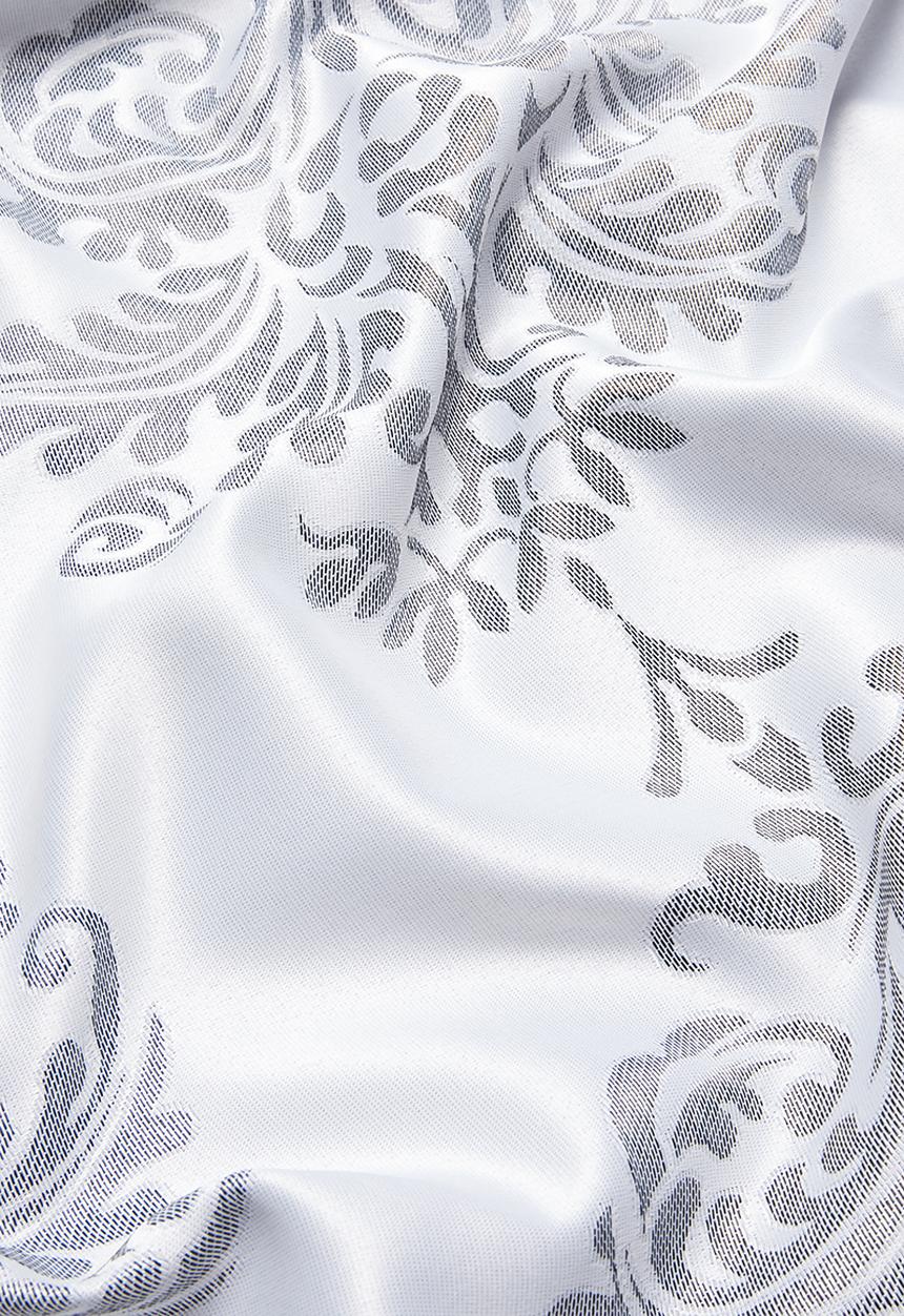 Sixth Floor - Eyelet lined woven jacquard curtain - grey