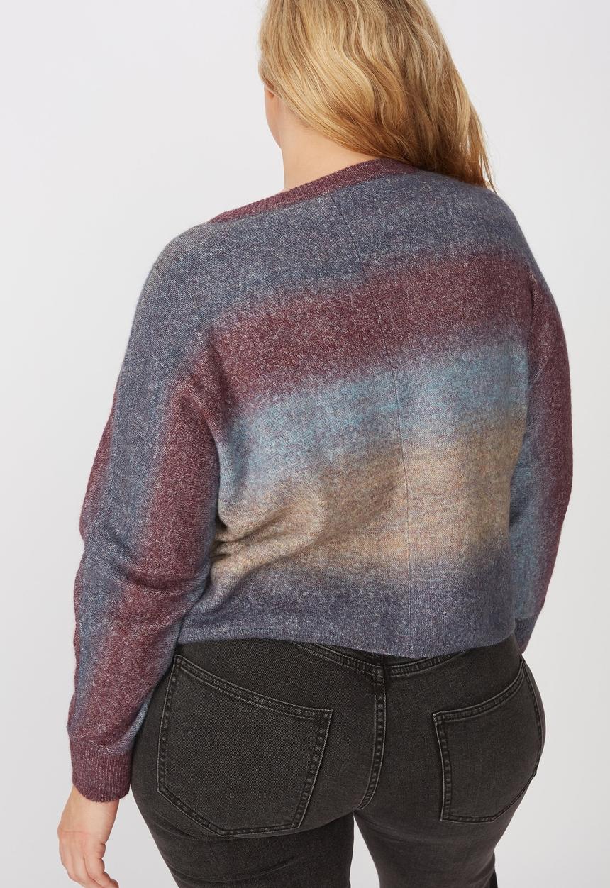 Cotton On - Curve serena cropped batwing pullover - blue ombre 