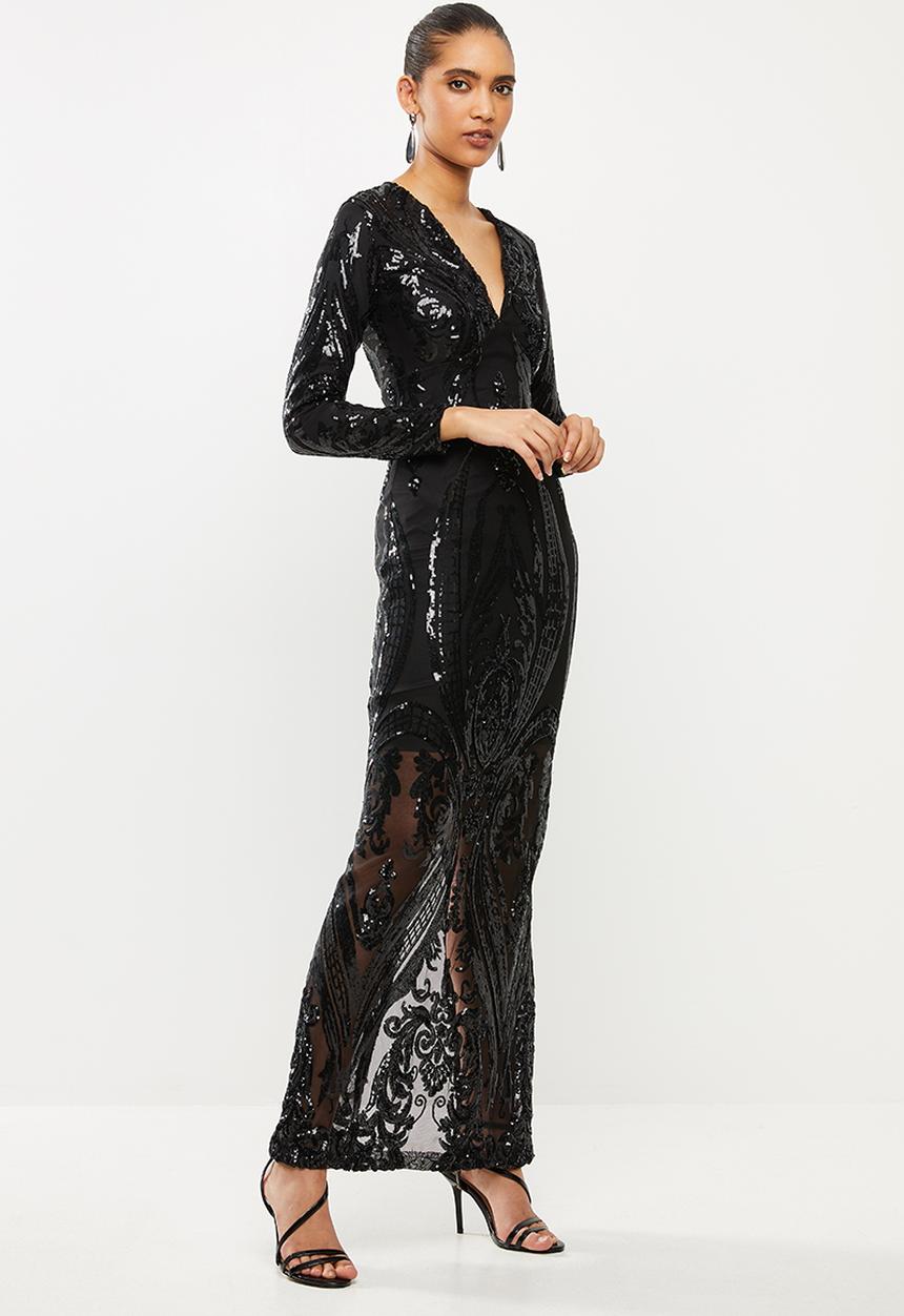 SISSY BOY - Romance long sleeve maxi - black