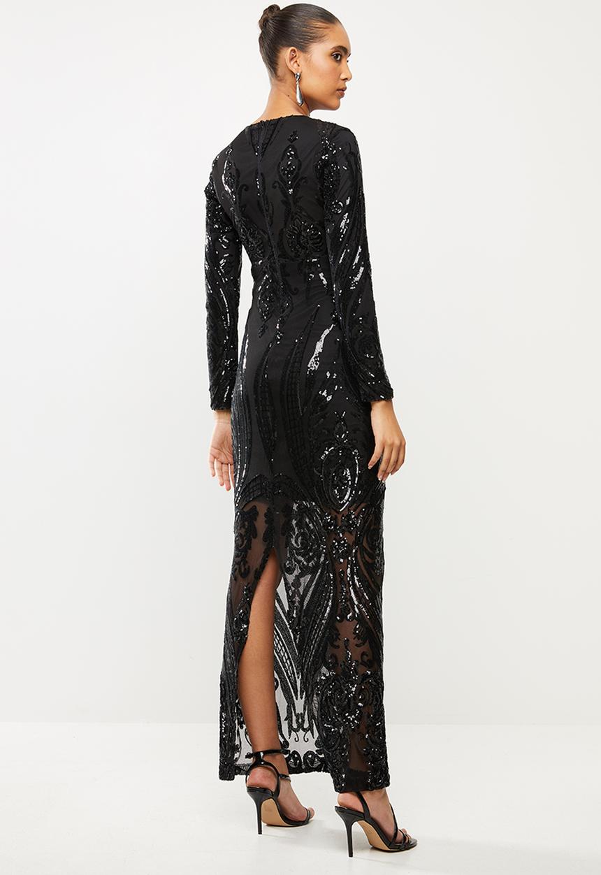 SISSY BOY - Romance long sleeve maxi - black
