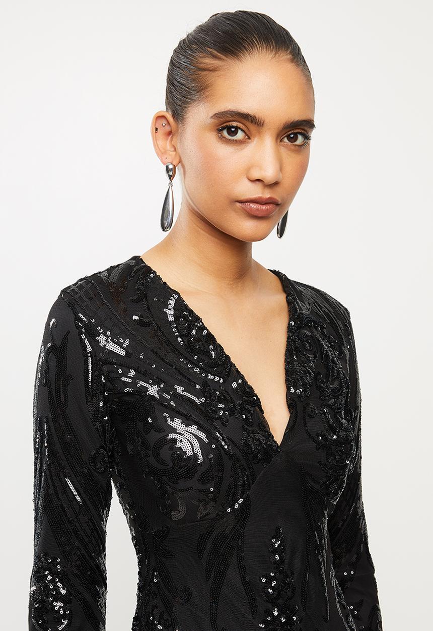 SISSY BOY - Romance long sleeve maxi - black