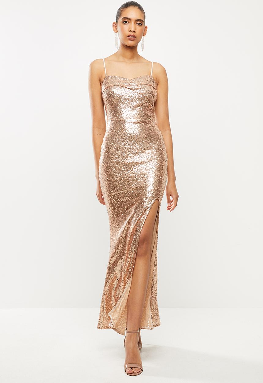 SISSY BOY - Rebel tour sequin maxi - gold