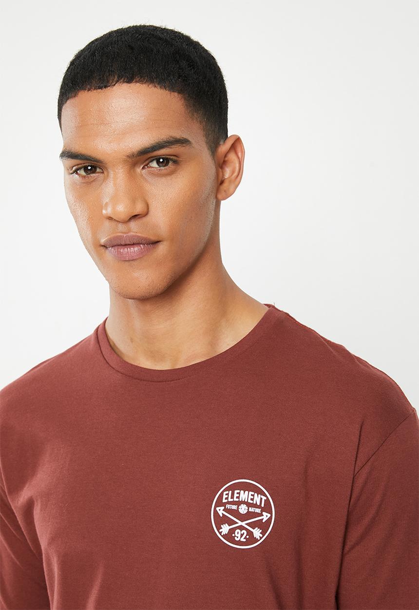 Element - Crossed short sleeve tee - burgundy 
