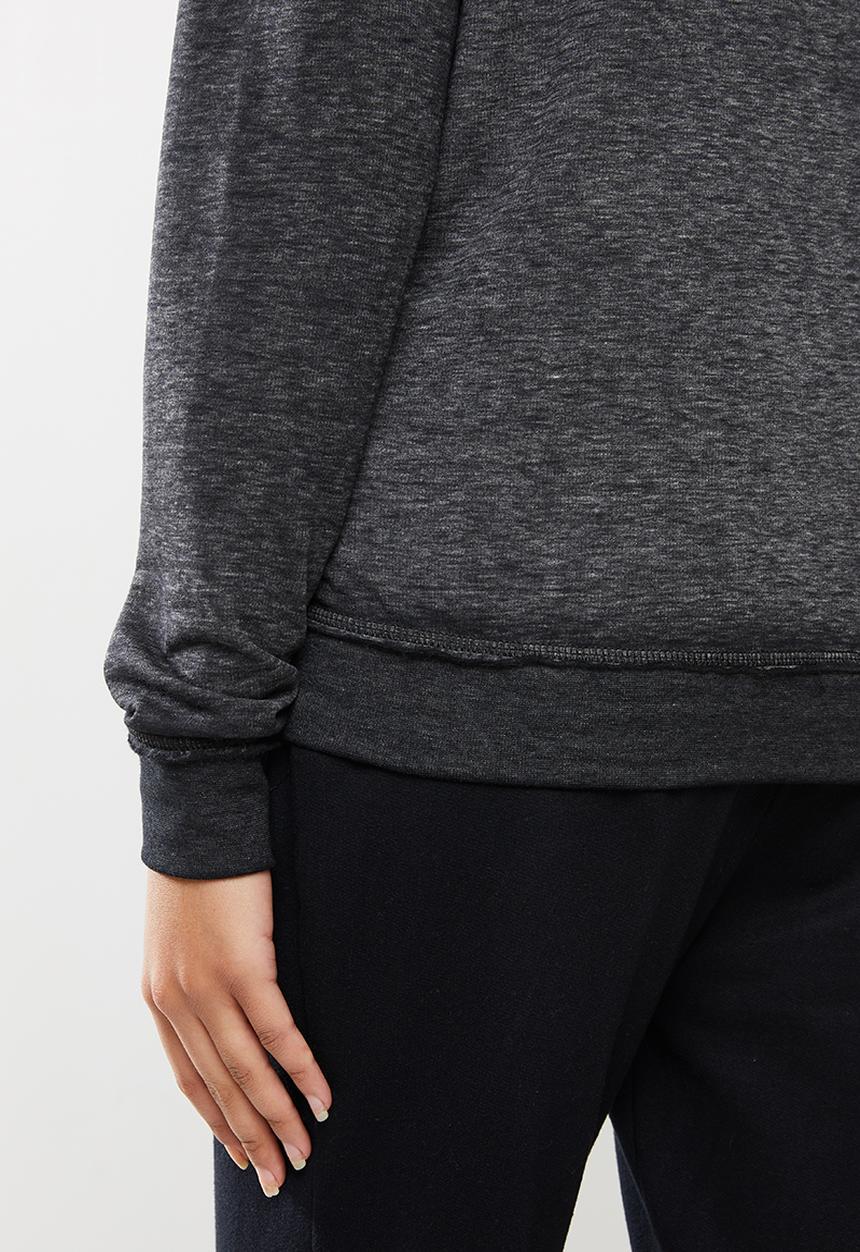 GUESS - Long sleeve active burnout top - black