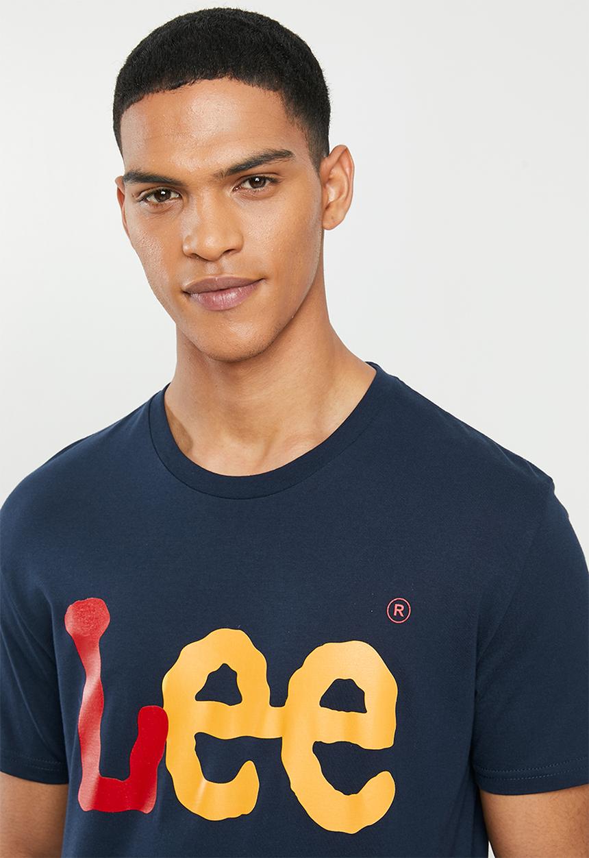 Lee  - Lee logo tee - navy