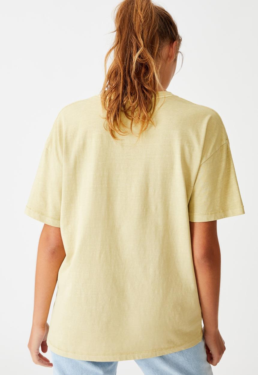 Cotton On - The one boyfriend crew tee - washed raffia