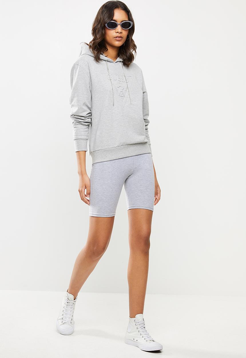 GUESS - Long sleeve bling active hoodie - grey 