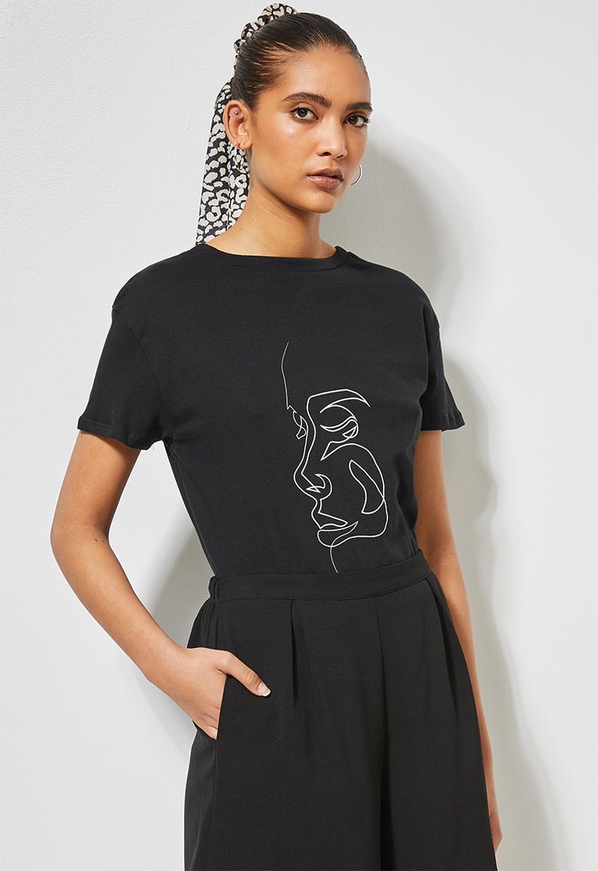 Superbalist - Black printed tee- black 
