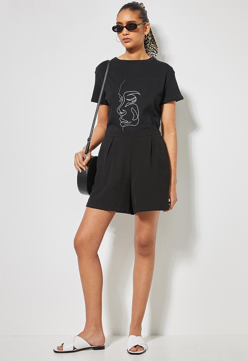 Superbalist - Black printed tee- black 