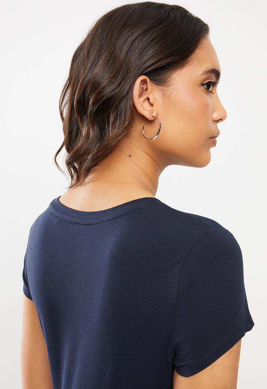 GUESS - Short sleeve ombre glitter tee - navy