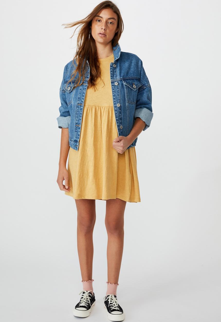 Cotton On - Tina babydoll tshirt dress - new wheat marle