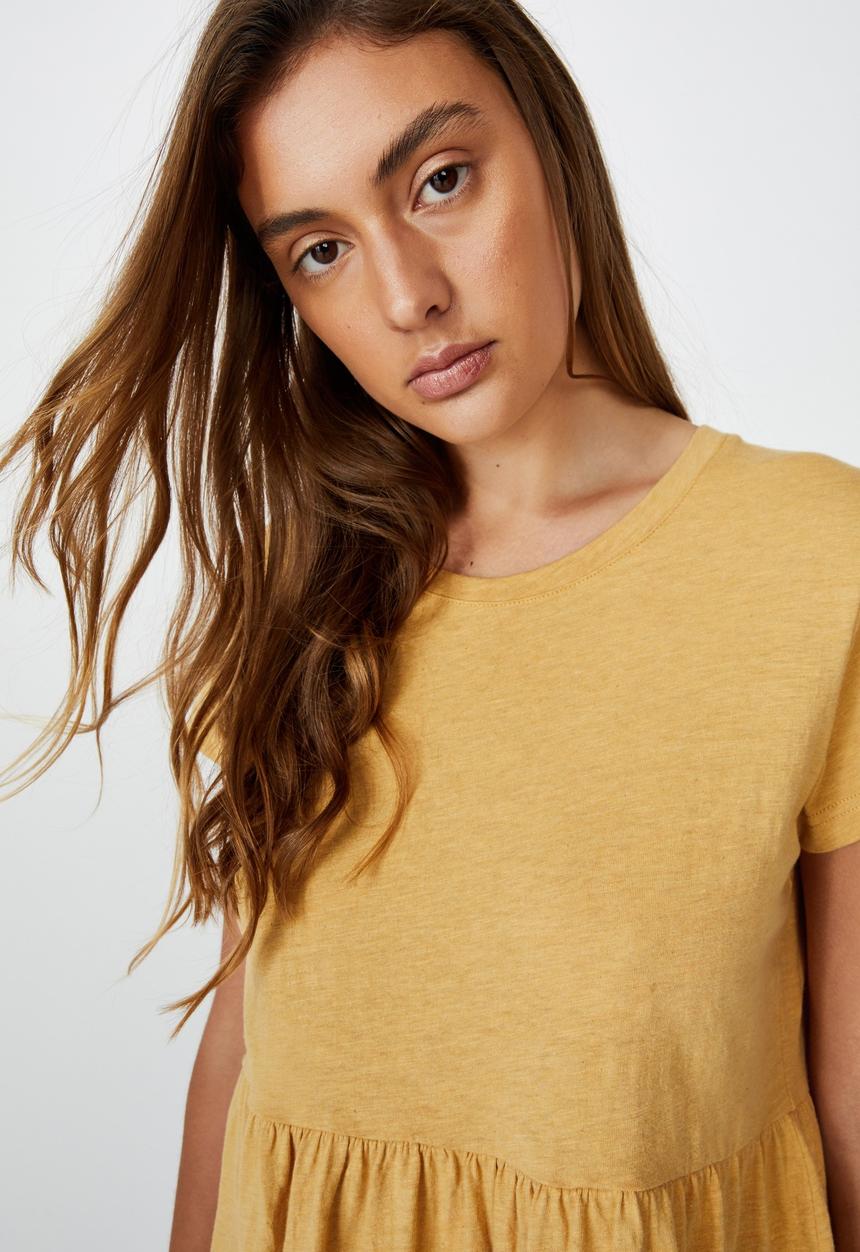 Cotton On - Tina babydoll tshirt dress - new wheat marle
