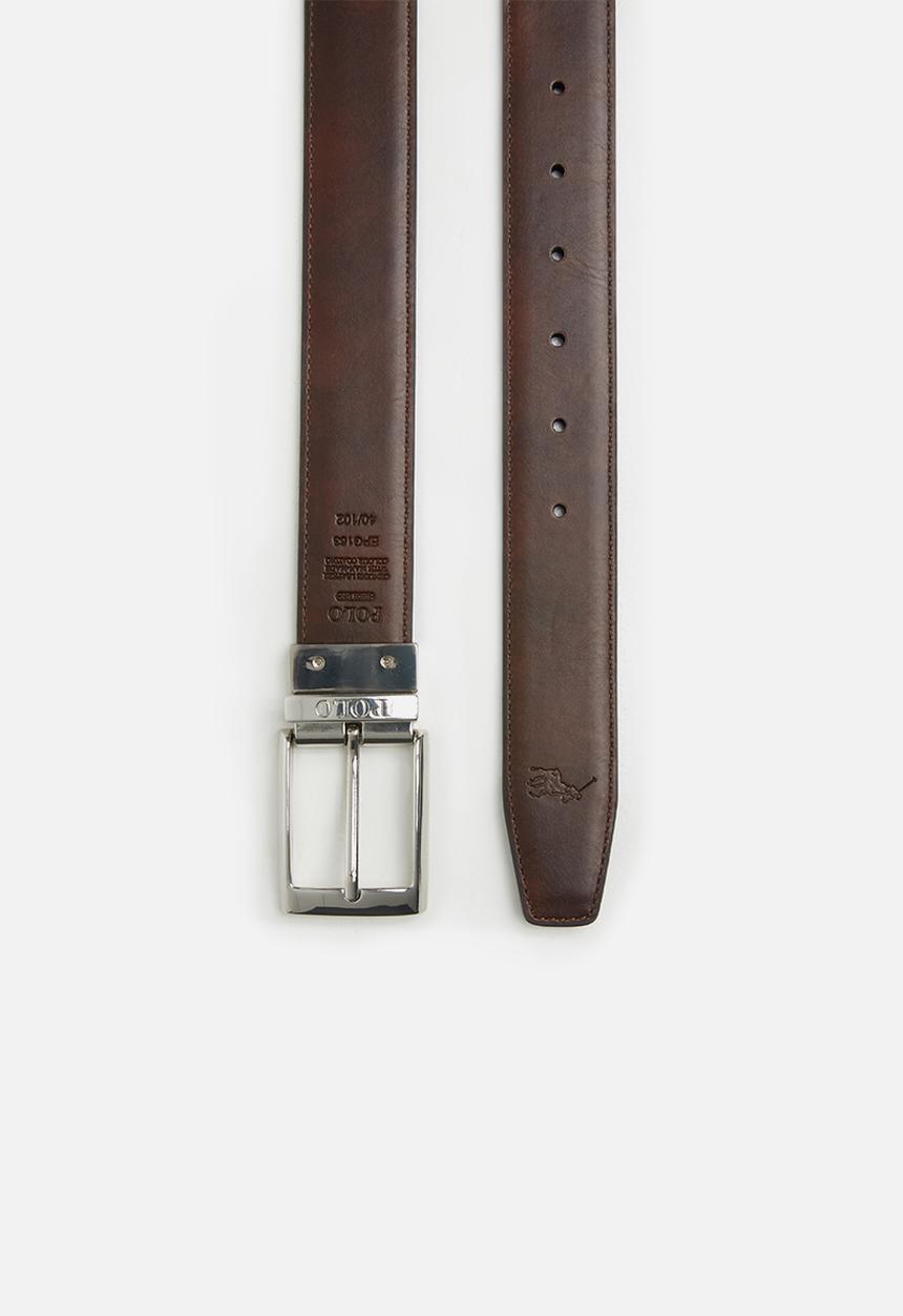 POLO - Lancaster reversible belt - black & brown 