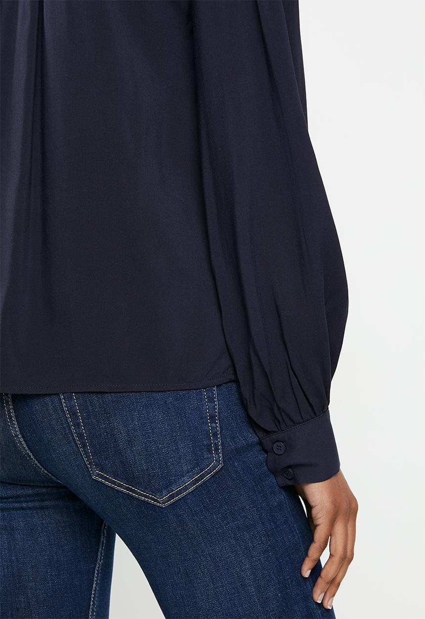 edit - Balloon sleeve shirt - navy