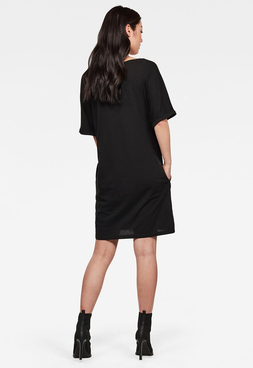 G-STAR - Graphic joosa v-neck dress - black