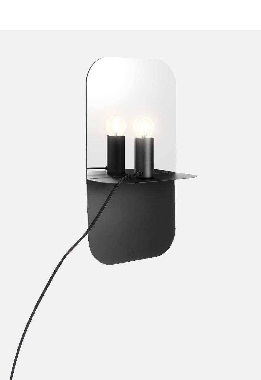 Present Time - Plate multi wall lamp - black
