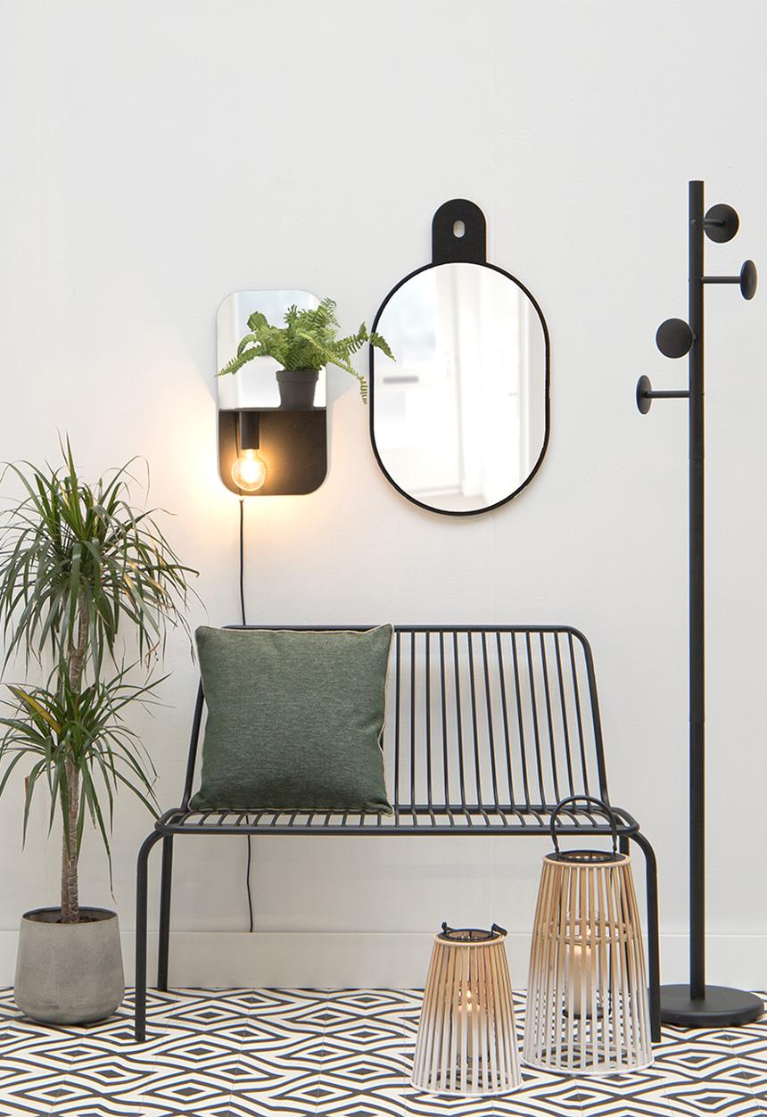 Present Time - Plate multi wall lamp - black
