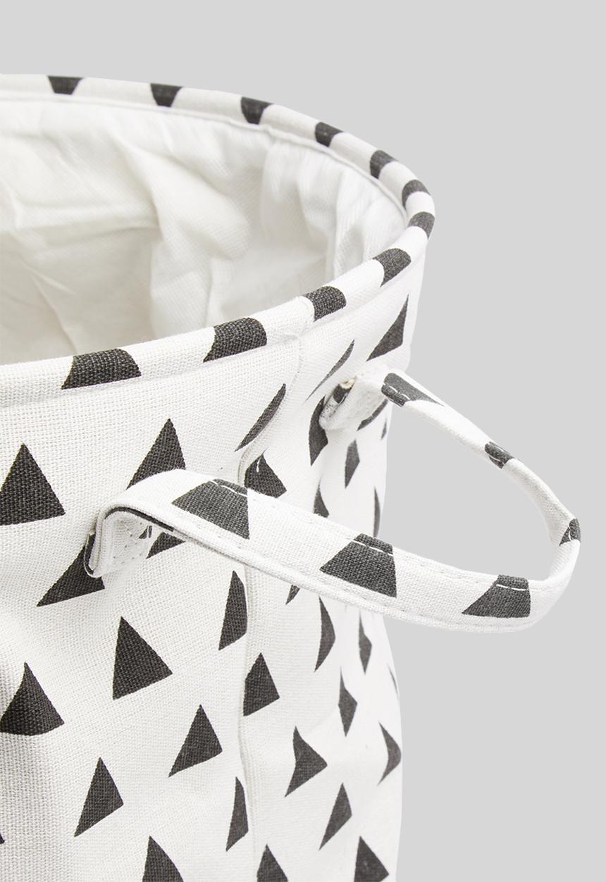 Bathroom Solutions - Triangle laundry basket - black & white
