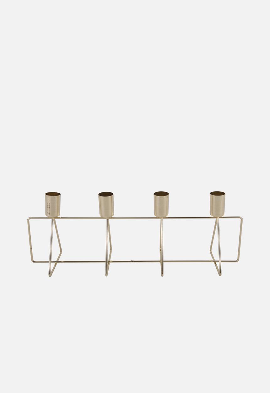 Present Time - Candle holder 4 in a row - gold