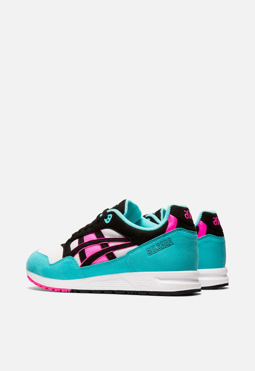 ASICS - Gelsaga - white black & pink teal