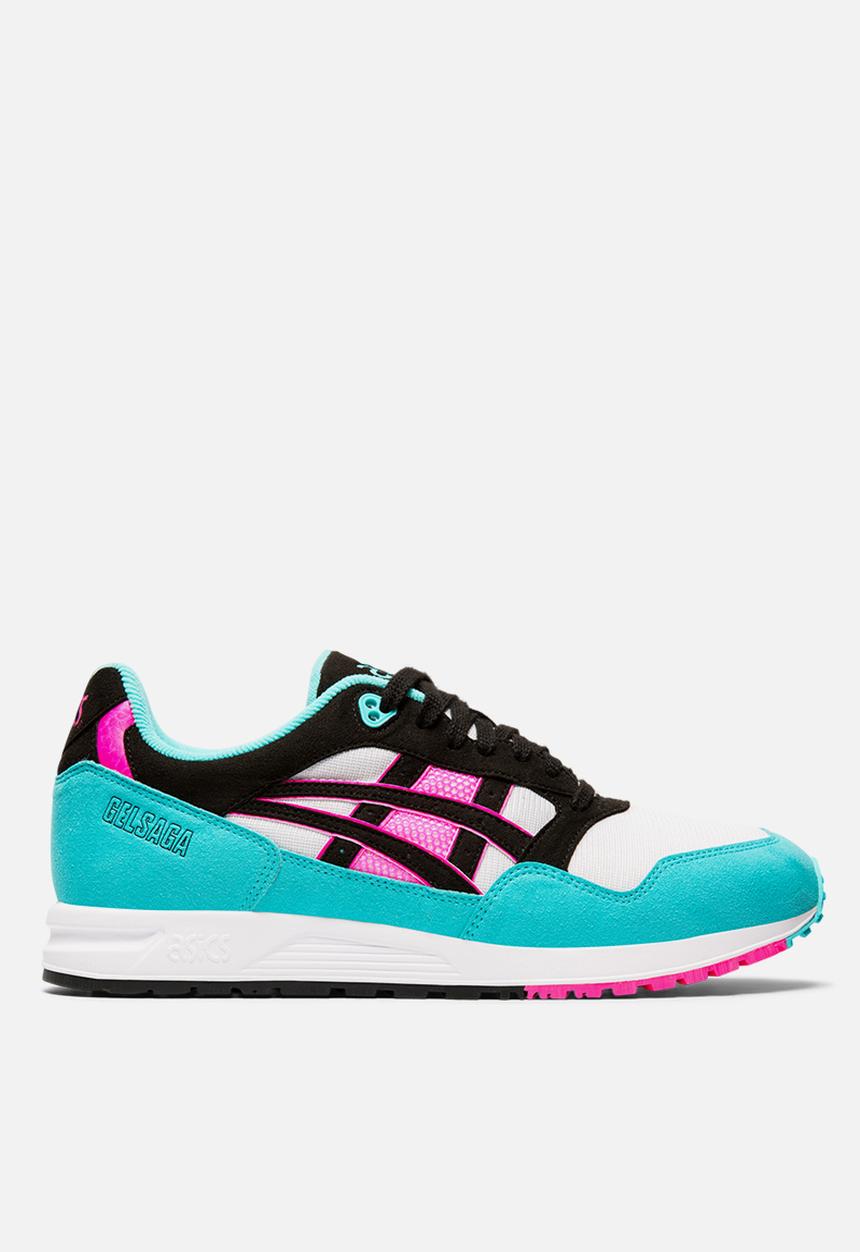 ASICS - Gelsaga - white black & pink teal