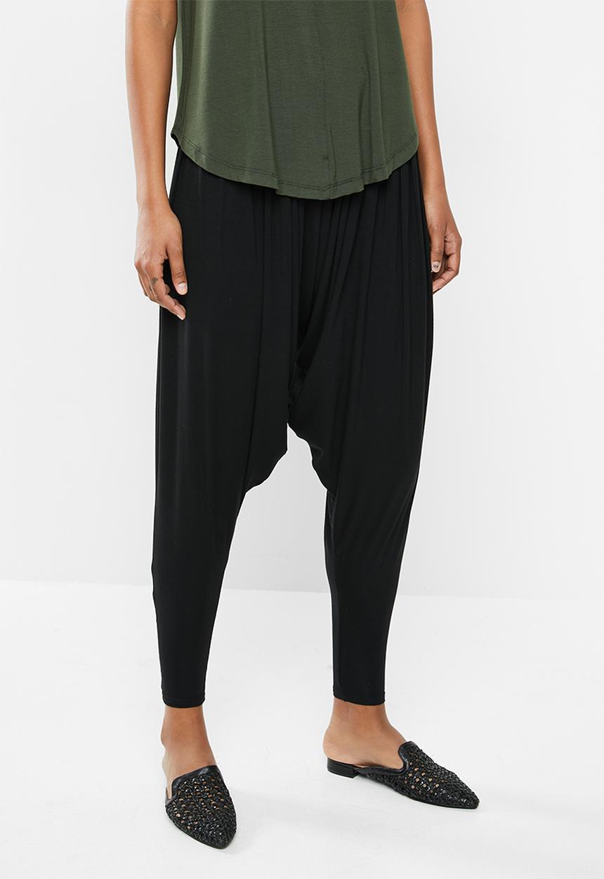 edit - Knit harem pant - black