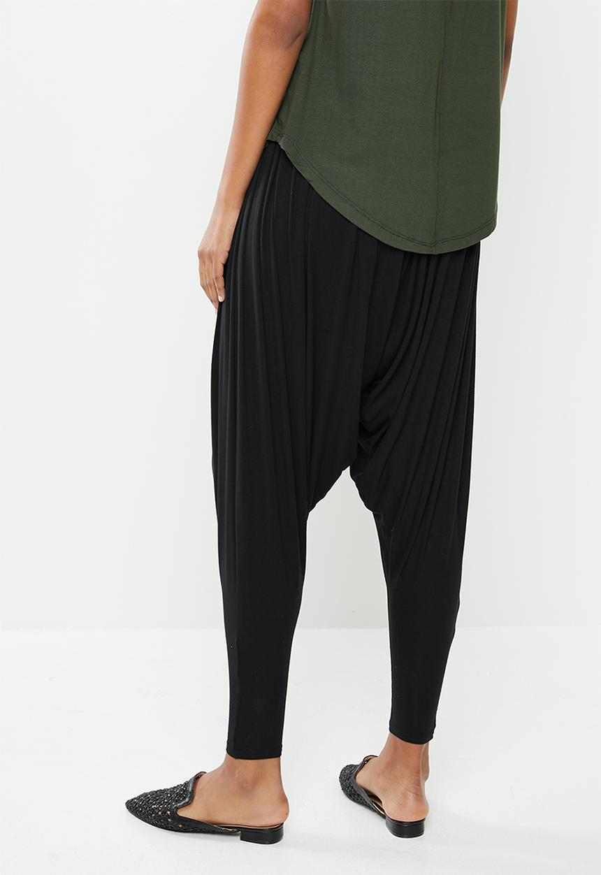 edit - Knit harem pant - black