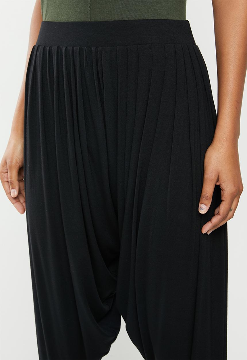 edit - Knit harem pant - black