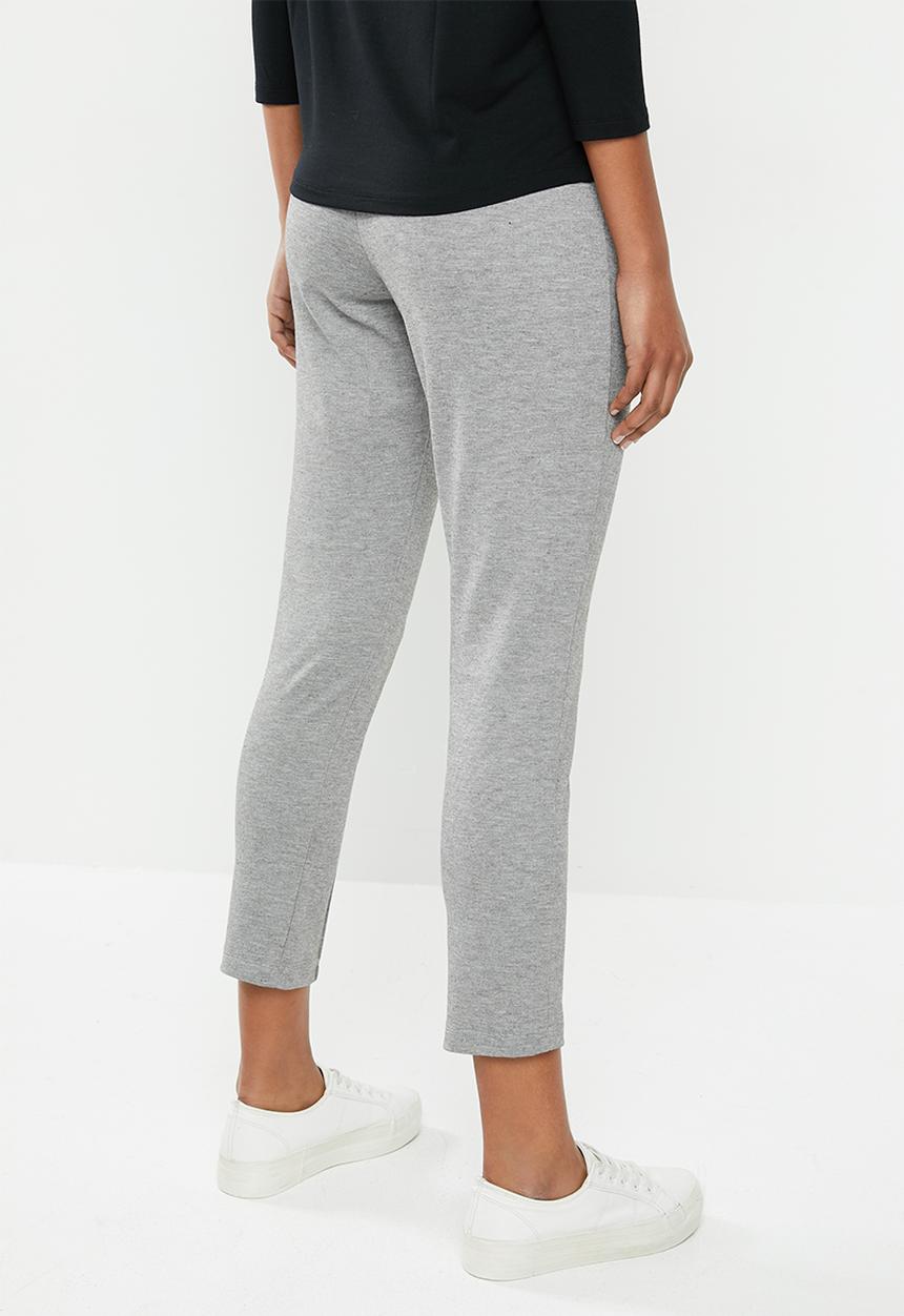 edit - Ponti pinched seam pull on pants - grey