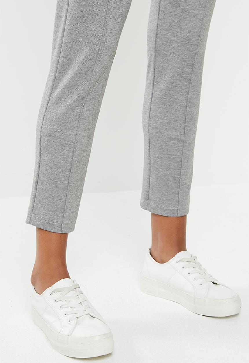 edit - Ponti pinched seam pull on pants - grey