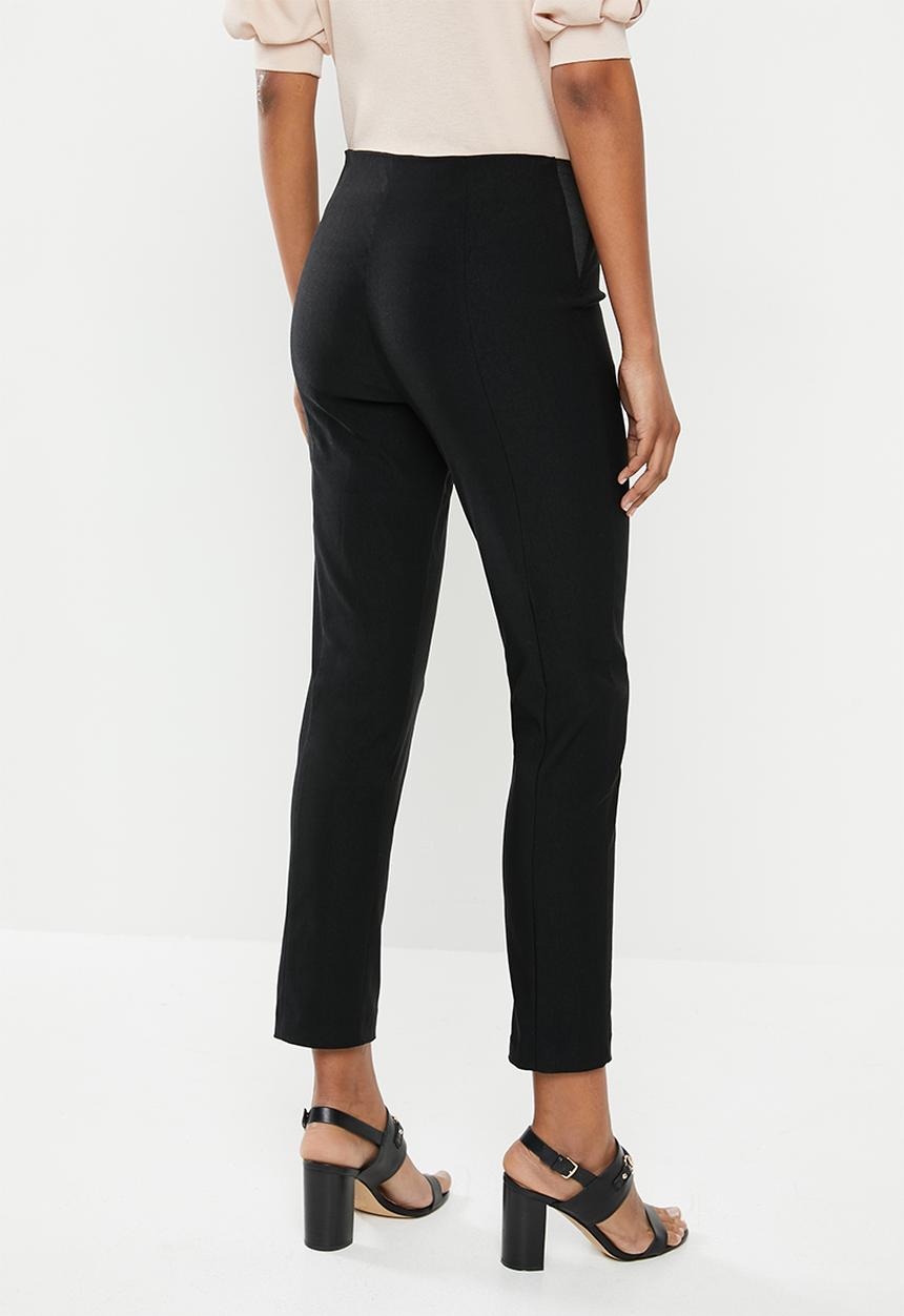 edit - Twin needle formal skinny jegging - black