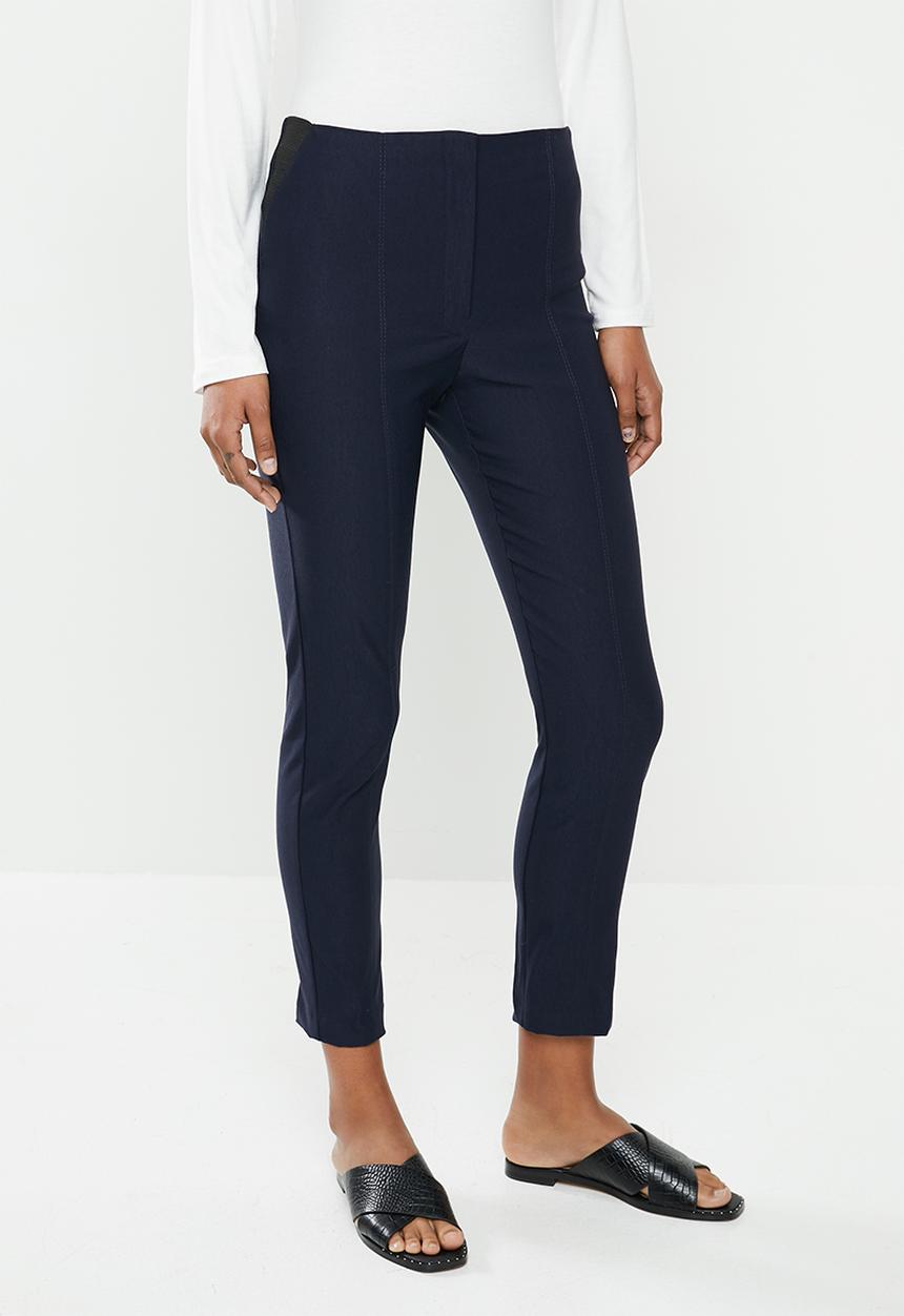 edit - Twin needle formal skinny jegging - navy