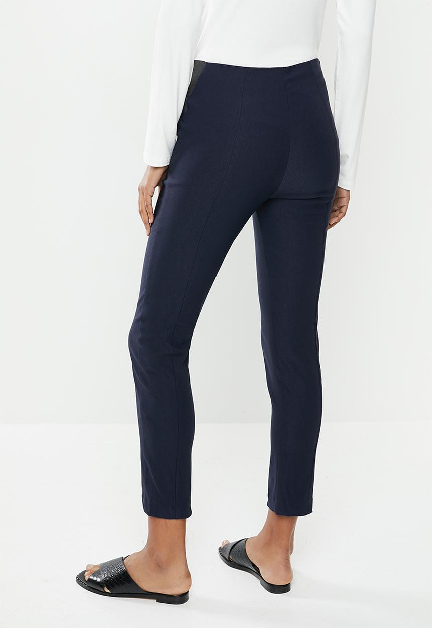 edit - Twin needle formal skinny jegging - navy