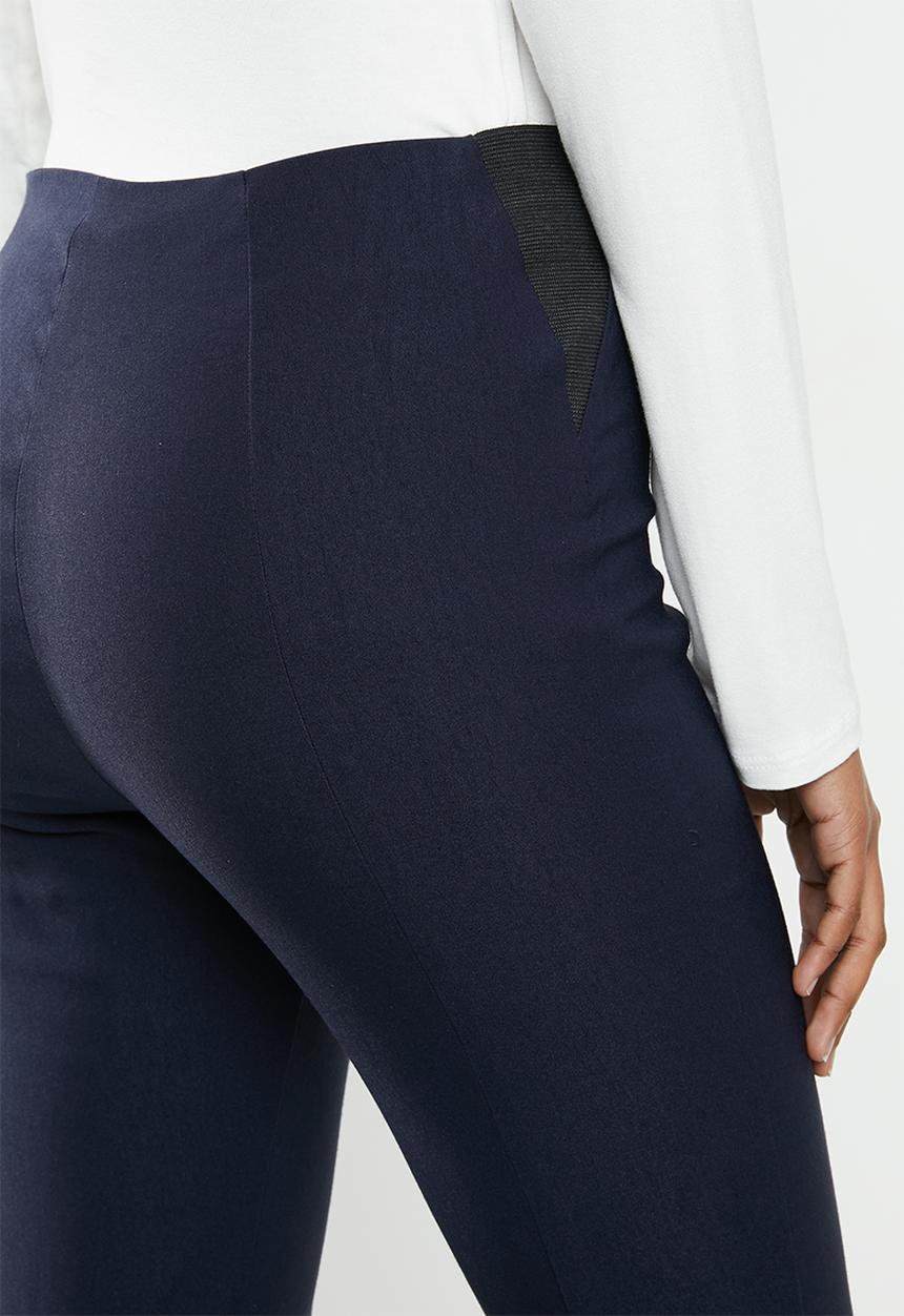 edit - Twin needle formal skinny jegging - navy