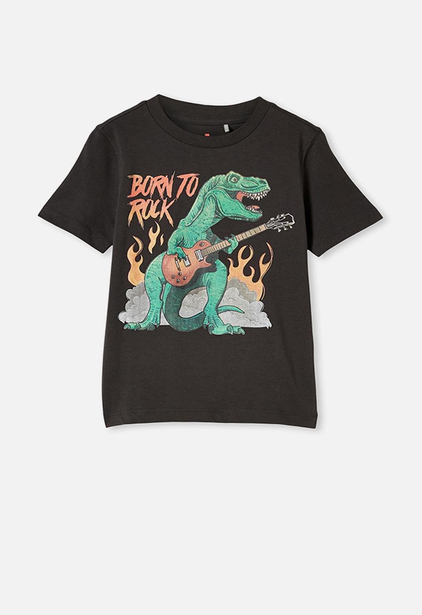 Cotton On - Max skater short sleeve tee - charcoal 