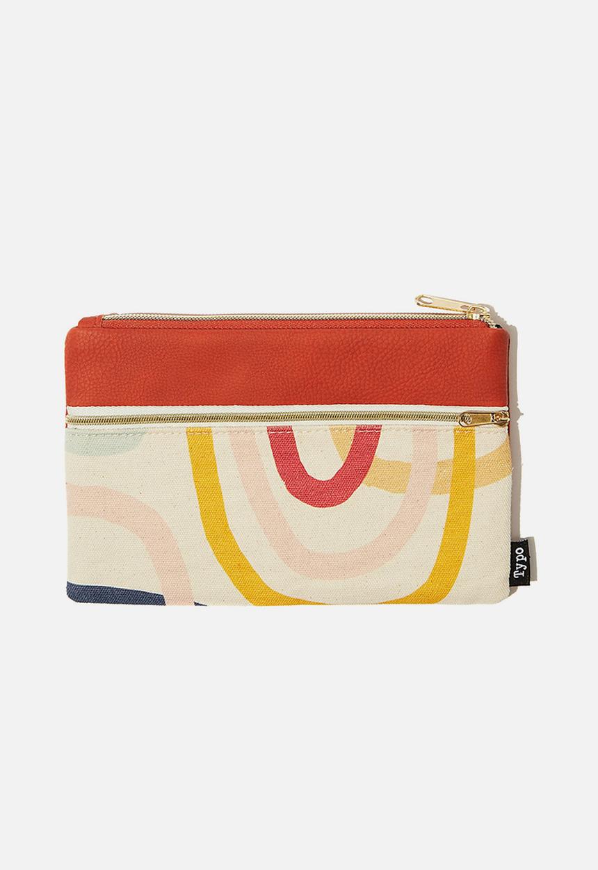Typo - Archer pencil case - multicoloured swirl