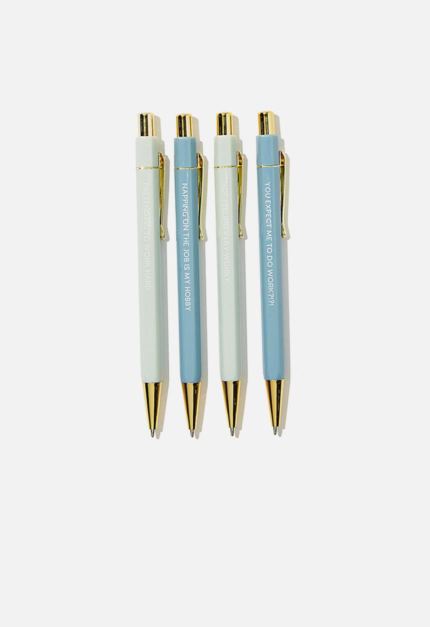 Typo - Hexe pen pack - blue & white 