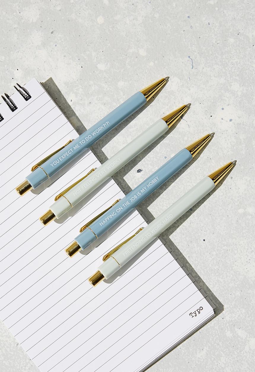 Typo - Hexe pen pack - blue & white 