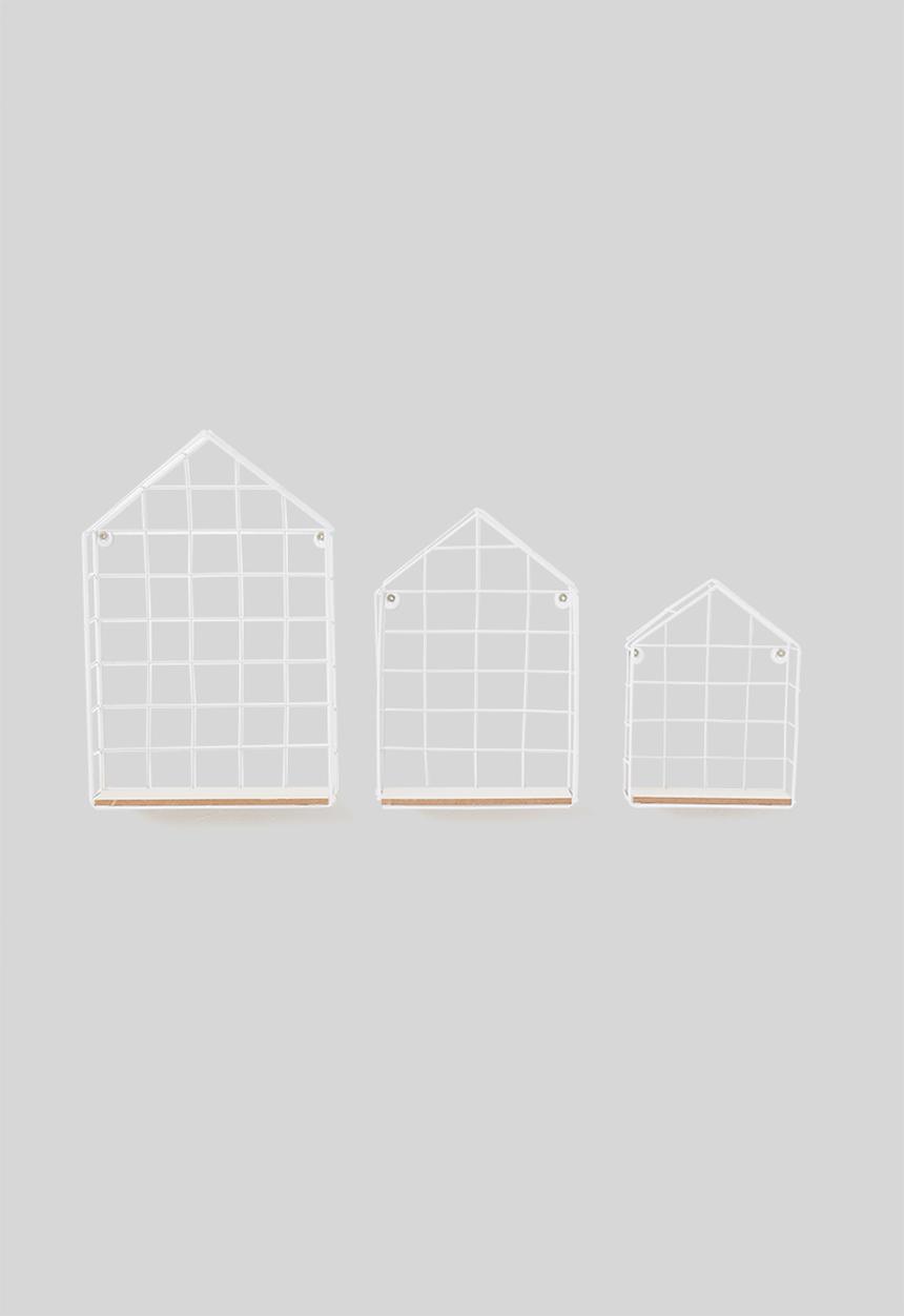 H&S - Metal house display rack set of 3- white
