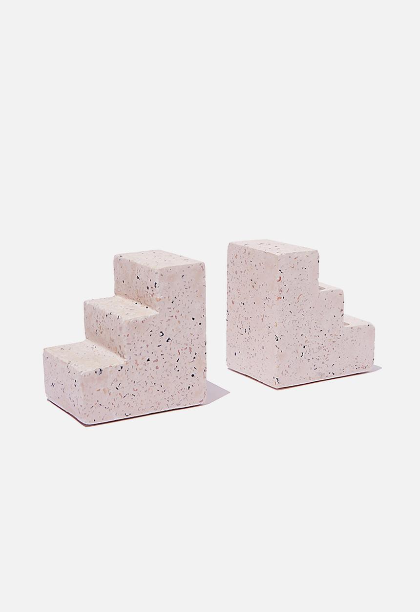 Typo - Cement bookends - purple