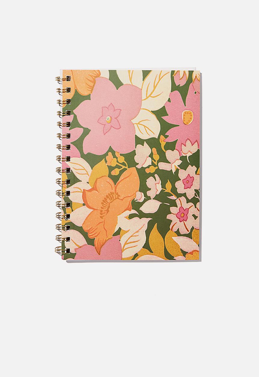 Typo - A5 campus notebook recycled - 70s floral
