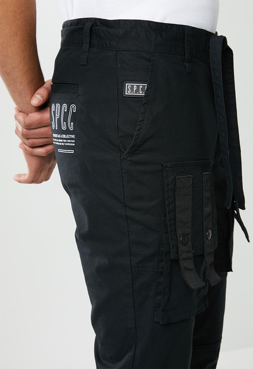S.P.C.C - Harrow premium utility woven bottoms - black