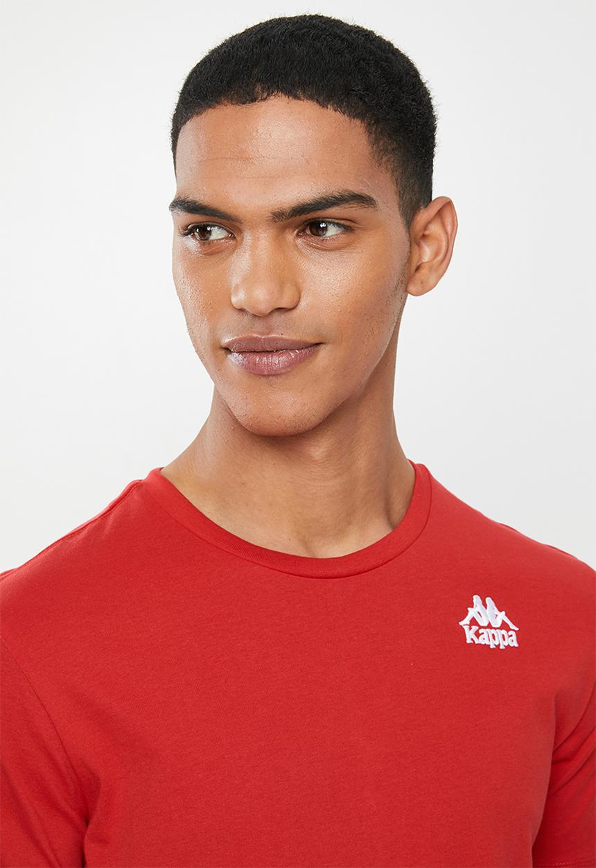 KAPPA - Authentic essor slim 984 tee - red & white 